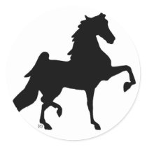 American Saddlebred Horse Round Sticker