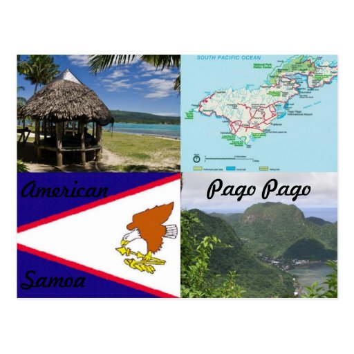American, Samoa, Pago Pago postcard