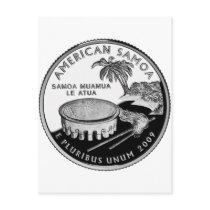 American Samoa state quarter Post Card