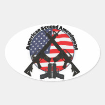 American Second Amendment Oval Sticker