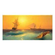 American Shipping Off the Rock of Gibraltar 1873 Photo Card