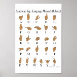 American Sign Language ASL Alphabet Poster