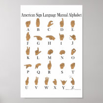 American Sign Language ASL Alphabet Poster