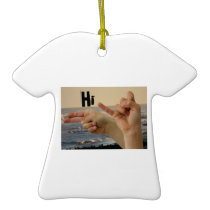 American Sign Language "Hi" Ornament