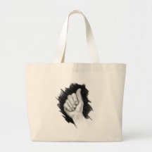 AMERICAN SIGN LANGUAGE: LETTER A TOTE BAGS