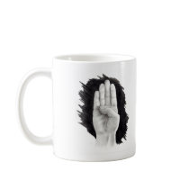 AMERICAN SIGN LANGUAGE LETTER "B" MUGS