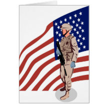 American soldier military serviceman greeting cards