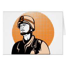 American soldier military serviceman cards
