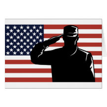 american soldier military serviceman greeting card