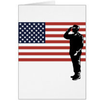 american soldier military serviceman greeting card
