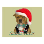 American Staffordshire Terrier A Christmas Design Post Card