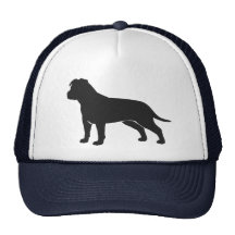 American Staffordshire Terrier with Floppy Ears Trucker Hats