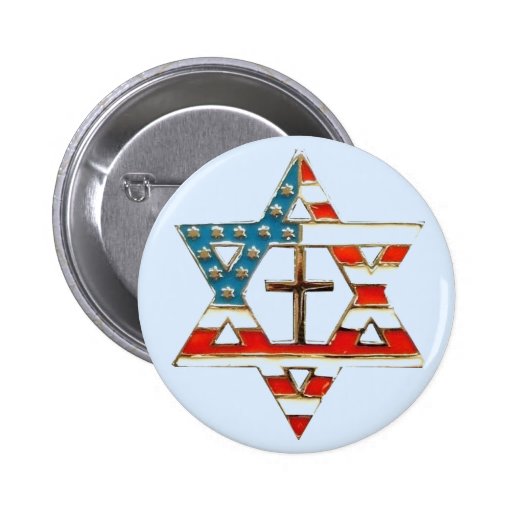 American Star of David With Cross Pin