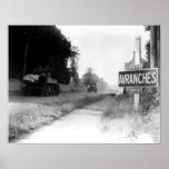 American Tanks in Avranches France World War II Posters