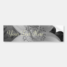 American Tiger Lily (Black & White) Bumper Sticker