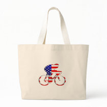 American USA Cycling Cyclists Bicycle Gear Tote Bag