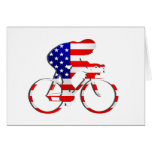American USA Cycling Cyclists Bicycle Gear Card
