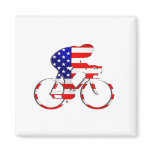American USA Cycling Cyclists Bicycle Gear Refrigerator Magnets