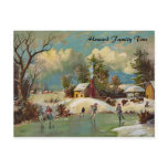 American Winter Life Christmas Scene Postcards
