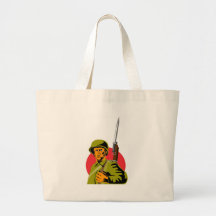 American world war two soldier army canvas bag