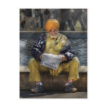 Americana - Casually reading a newspaper Postcards