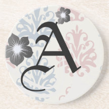 americana damask beverage coaster