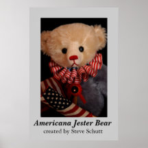 Americana Jester Bear   Posters