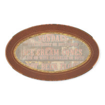 Americana - Menu Oval Sticker