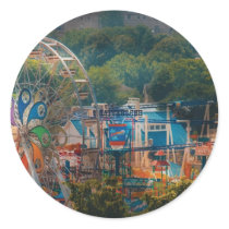 Americana - The Ferris wheel Round Sticker