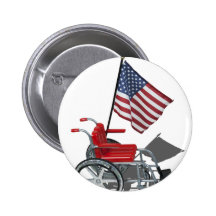 AmericanFlagWheelchair090912.png Pinback Buttons