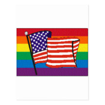 americanrainbowflagmagnet postcard