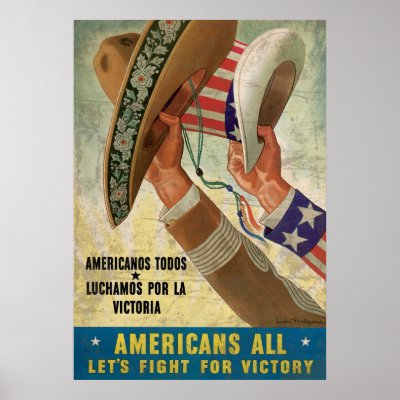 Americans All Let's Fight For Victory Poster by Vintage_Mall
