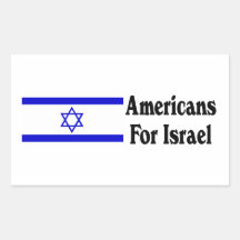 Americans for Israel Rectangular Sticker