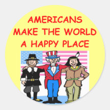 americans round sticker