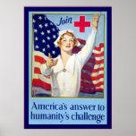 America's Answer ~ Vintage Nurse ~ WW1 Poster