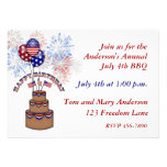 America's Birthday July 4th Invitation