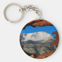 America's Mountain Framed by Sandstone Key Chain