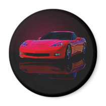 Americas Sports Car Refrigerator Magnet