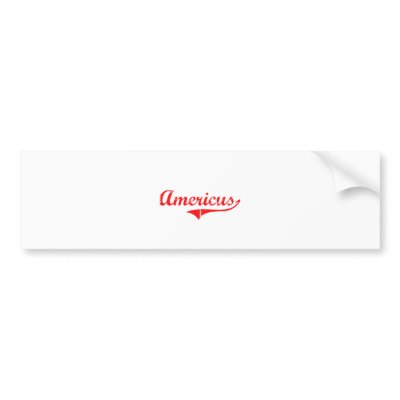 Americus Georgia Classic Design Bumper Sticker by cityshirt