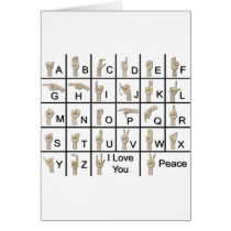 AmeslanAlphabet120710 Greeting Cards