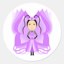 Amethyst Butterfly Princess Sticker