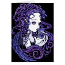 "Amethyst" Crystal Ball Angel Art Card