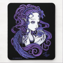 "Amethyst" Crystal Ball Angel Art Mousepad mousepads