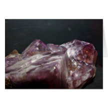 Amethyst crystal greeting card