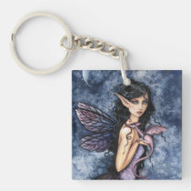 Amethyst Dragon Purple Fairy Fantasy Art key chains