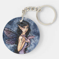 Amethyst Dragon Purple Fairy Fantasy Art key chains