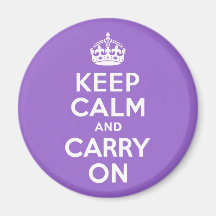Amethyst Keep Calm and Carry On Magnet