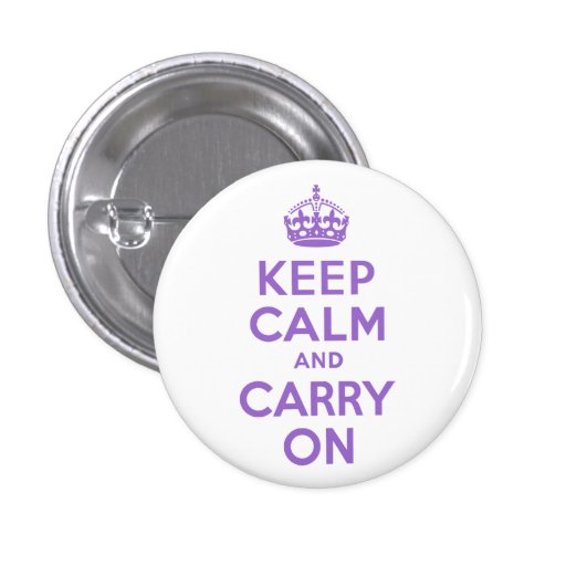Amethyst Keep Calm and Carry On Pins