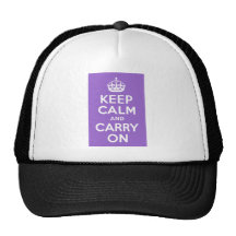 Amethyst Keep Calm and Carry On Trucker Hats