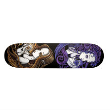 "Amethyst & Seika" Crystal Ball Angels Skateboard